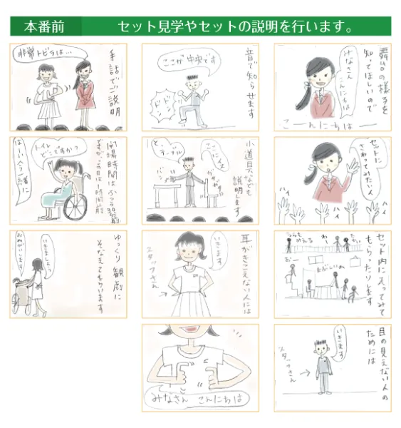 アーチ公演 台本イラスト（本番前）