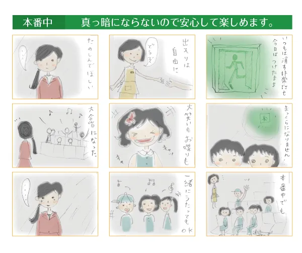 アーチ公演 台本イラスト（本番中）